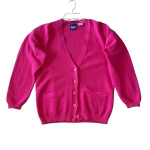 EP Pro Golf Cardigan by Evan Picone Fuchsia Size Small